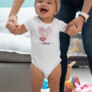 Hearts Custom Name Bodysuit -