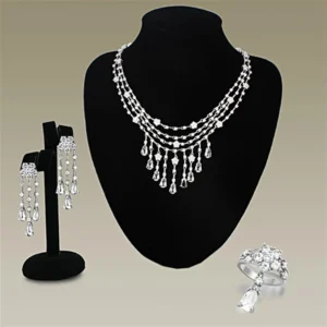LO3076 - Rhodium Brass Jewelry Sets